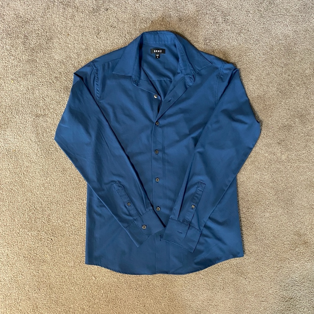 Blue Button-up Dress Shirt